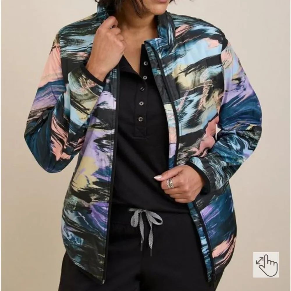 Torrid Happy Camper Polyester Woven Lightweight Active Jacket - Picture 3 of 5